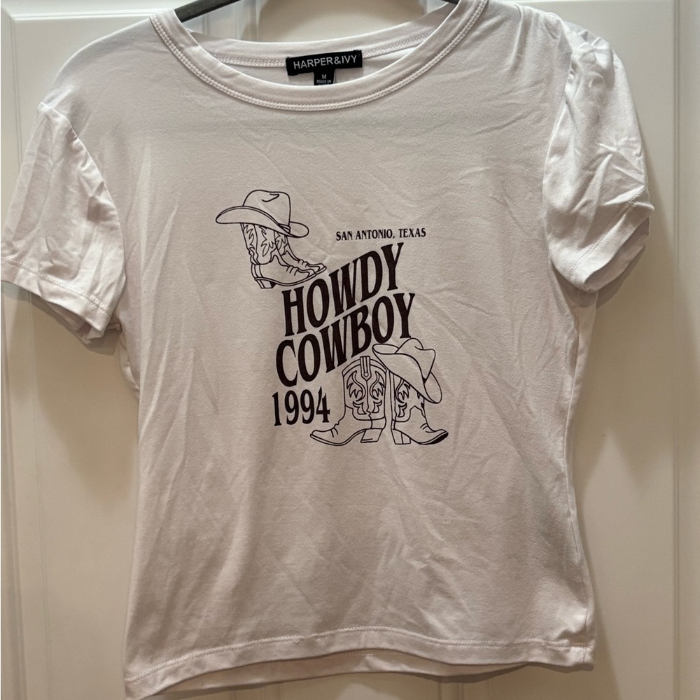 Harper & Ivy Howdy Cowboy Baby Tee